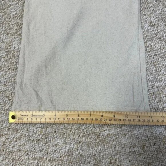 ASOS Pants Womens 14 Beige Pleated Wide Leg High Rise Boho Linen Blend - Picture 10 of 11